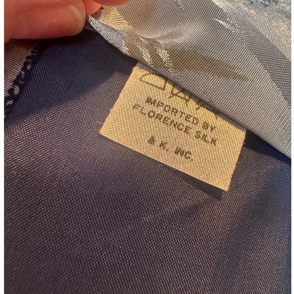 Vintage Florence & K Inc‎ Silk Surfing Necktie Blue Ocean Surfer Tie Made in USA